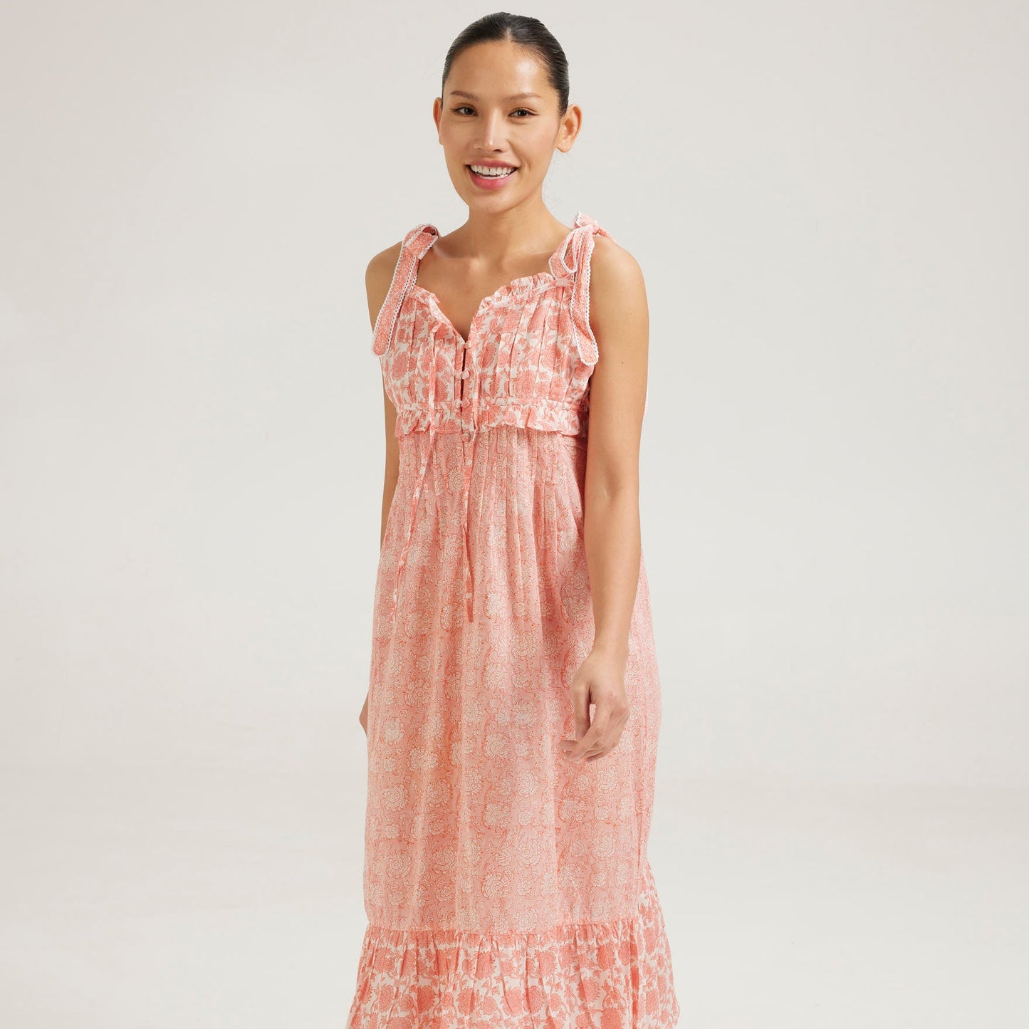 Garden Empire Nightie Ruffle Strap Pink - Retreat Myself