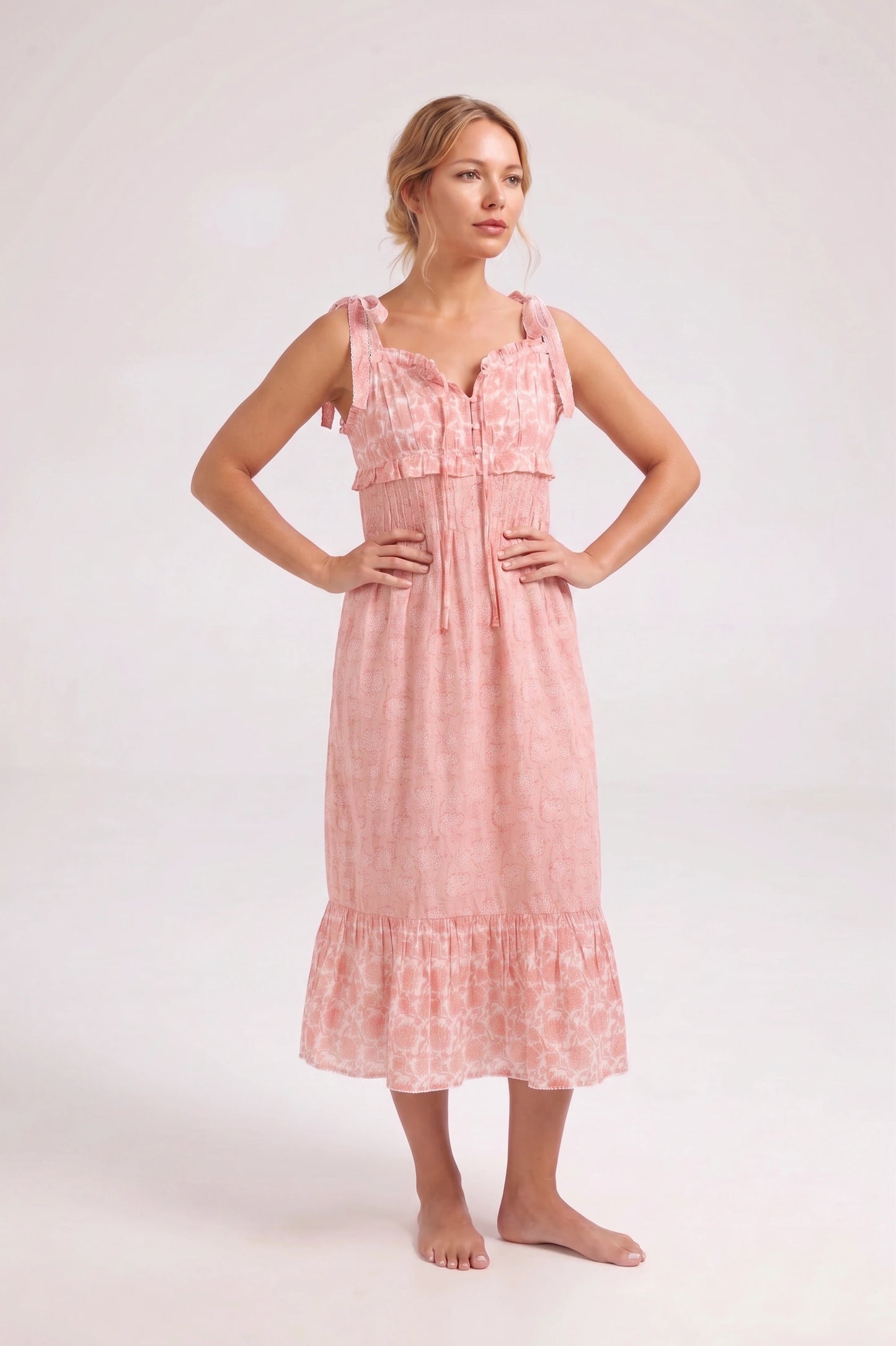 Garden Empire Nightie Ruffle Strap Pink