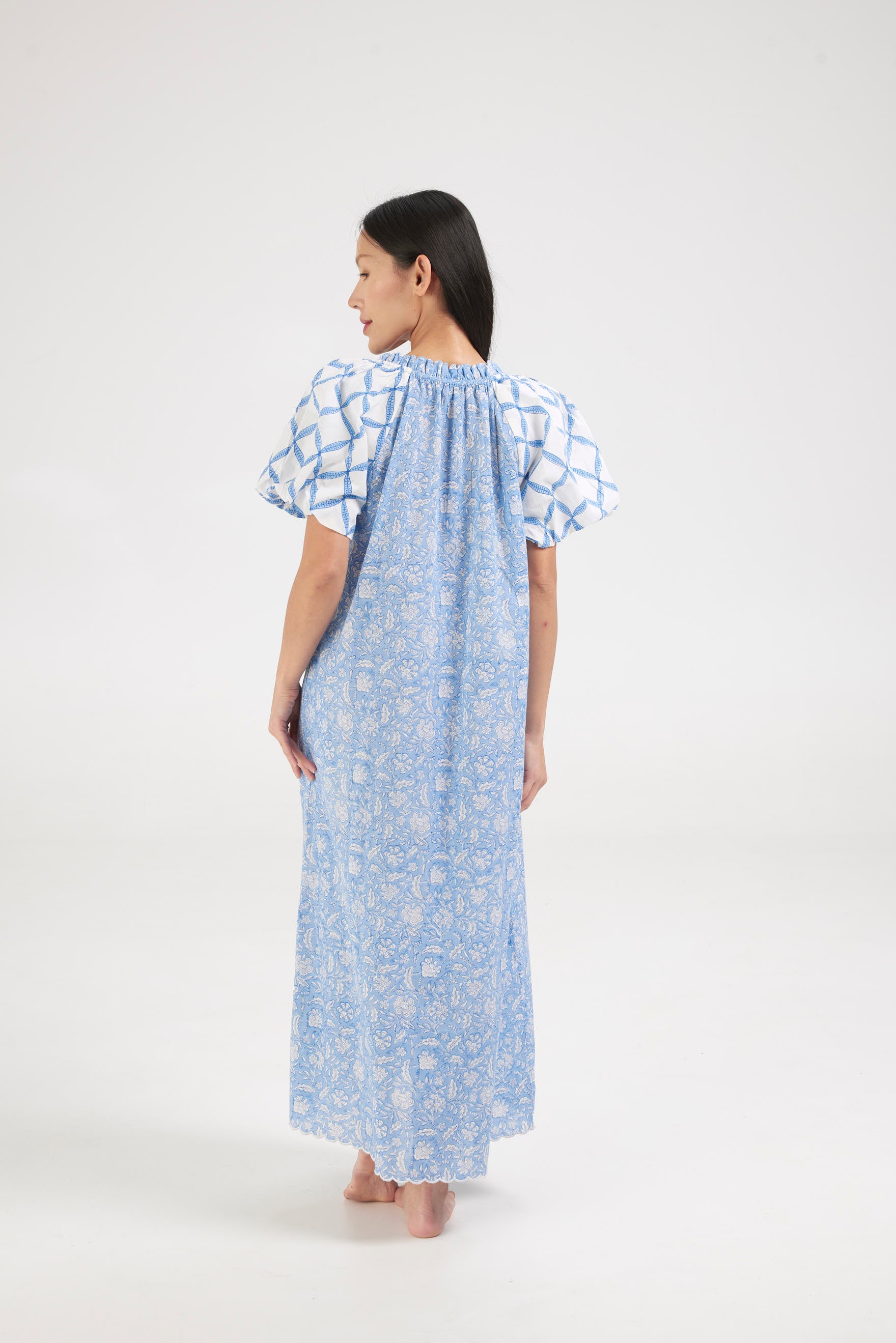 New blue nightie with trellis sleeve - coming soon - Retreat Myself