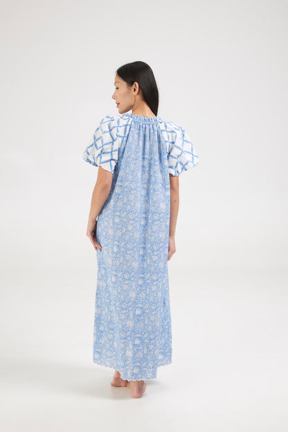 New blue nightie with trellis sleeve - coming soon - Retreat Myself