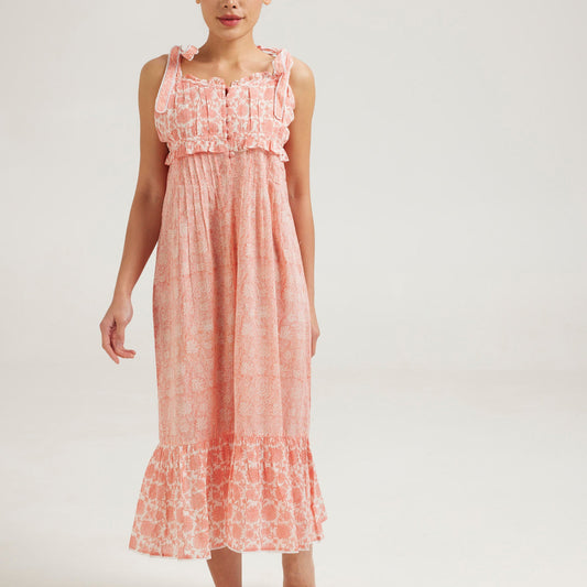Garden Empire Nightie Ruffle Strap Pink - Retreat Myself