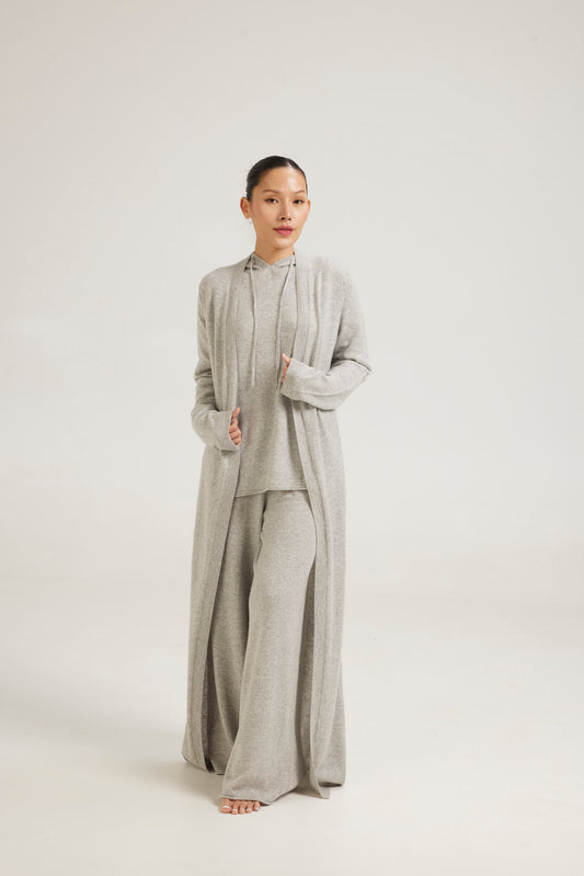 Soft cashmere grey long kimono- coming soon - Retreat Myself