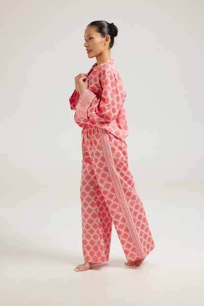 Coral long pyjamas - coming soon - Retreat Myself