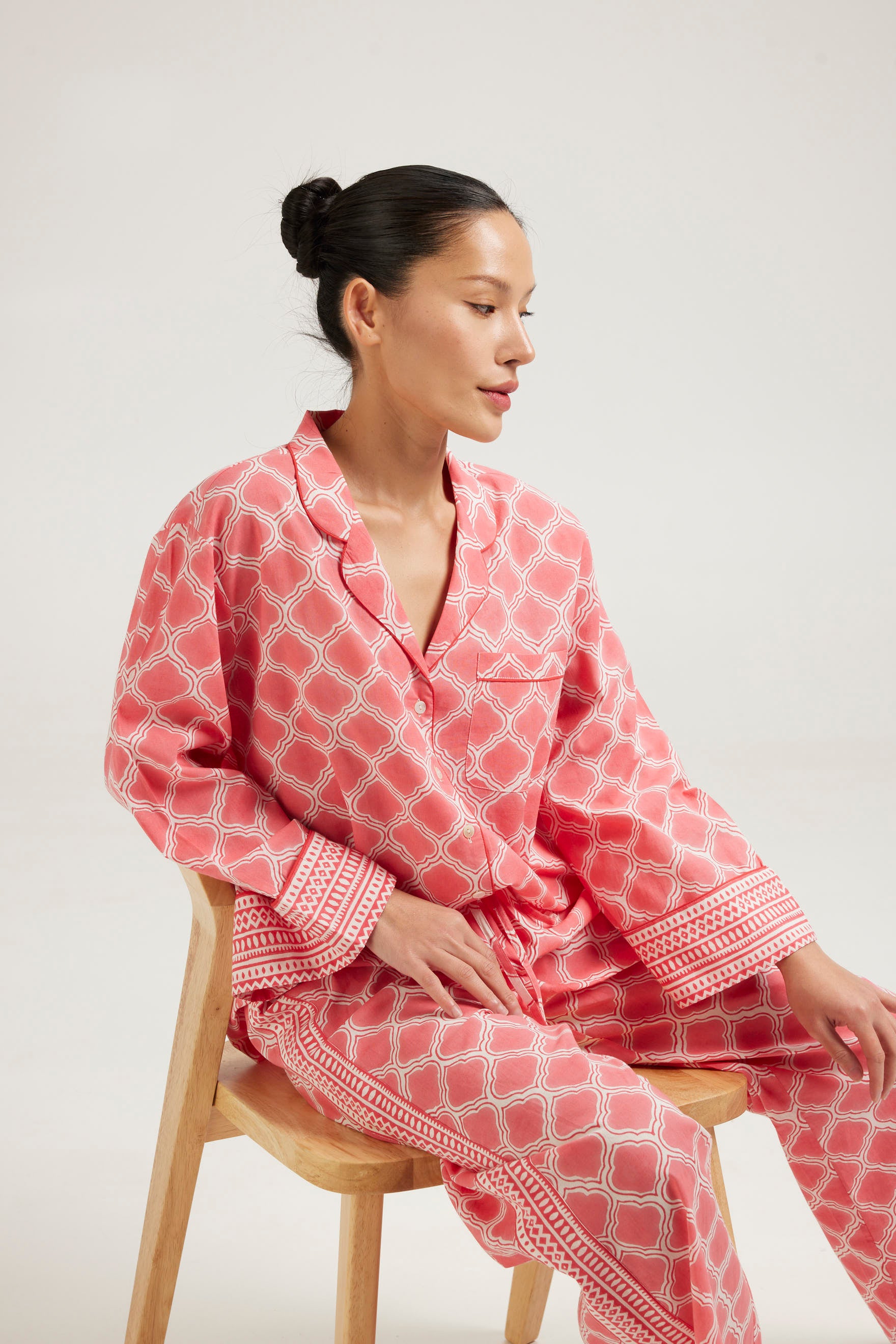 Coral long pyjamas - coming soon - Retreat Myself