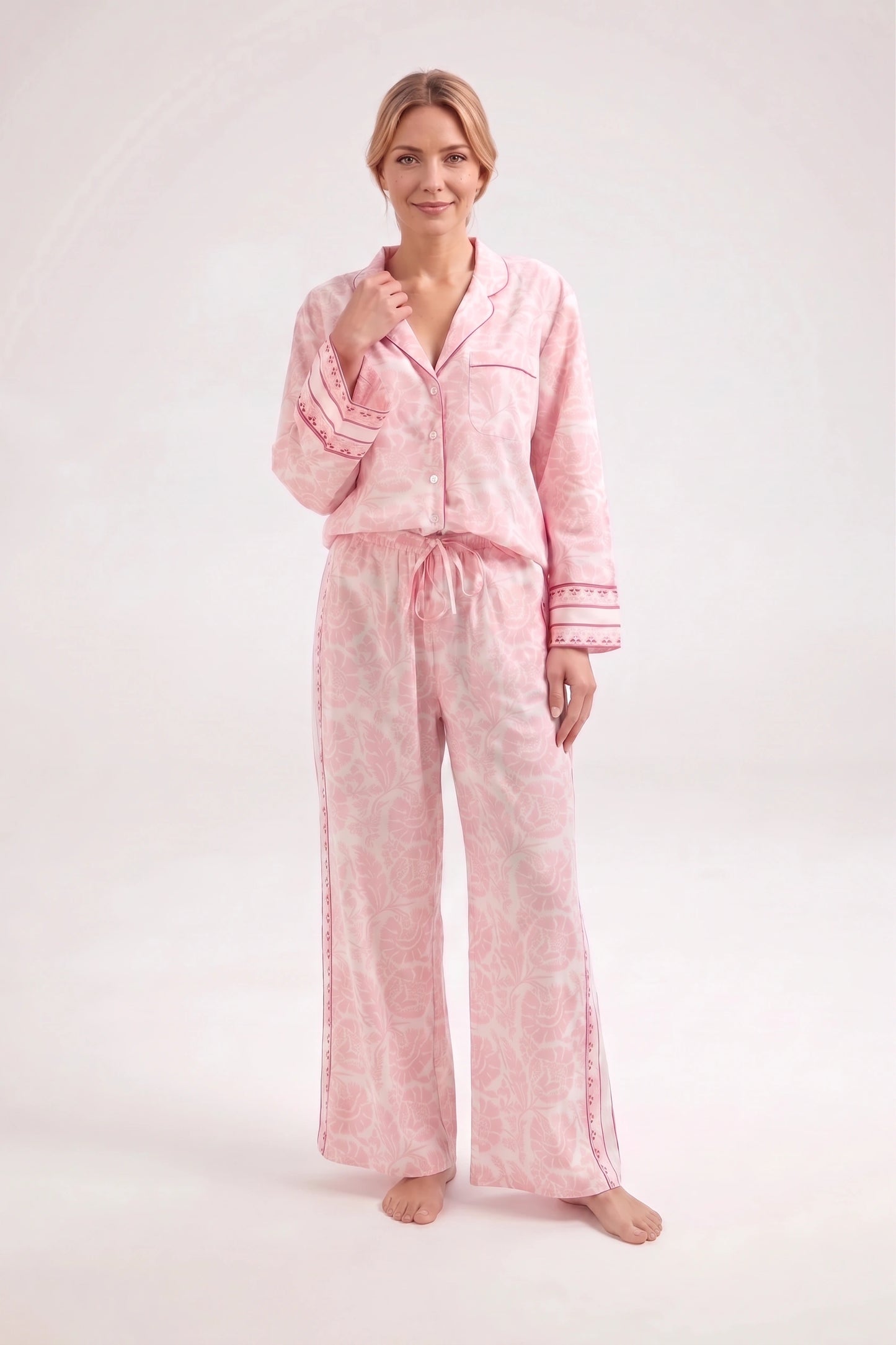 Strawberry Fields Pyjamas Long Line - Retreat Myself