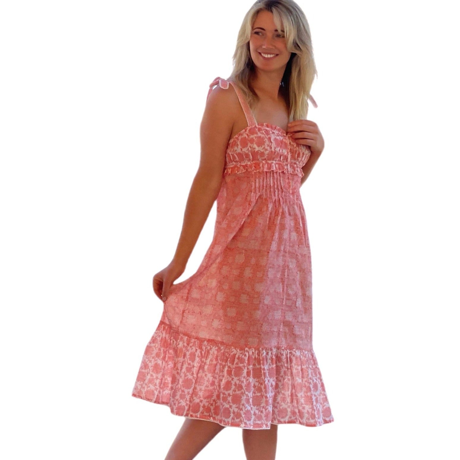 Garden Empire Nightie Ruffle Strap Pink - Available August 2024 - Retreat Myself